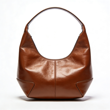 Tan Smooth Leather Underarm Bag